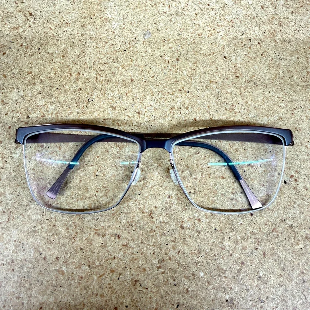 Lindberg Eyeglasses Frames 9812 U12 Matte Brown Square Full Rim 55-15-135